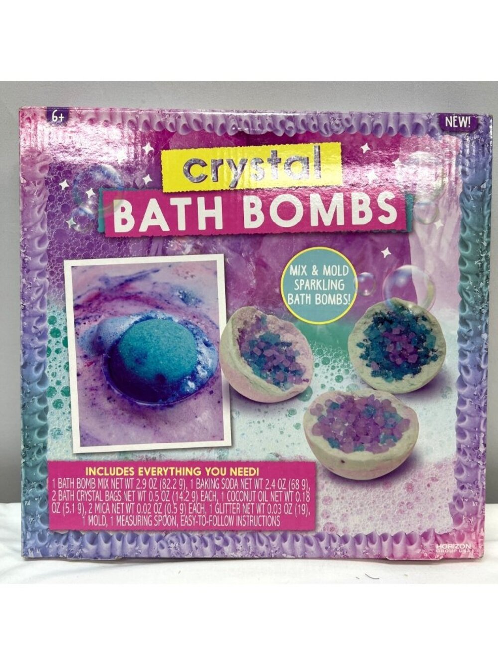 Horizon Group Crystal Bath Bombs Kit For Ages 6+ New